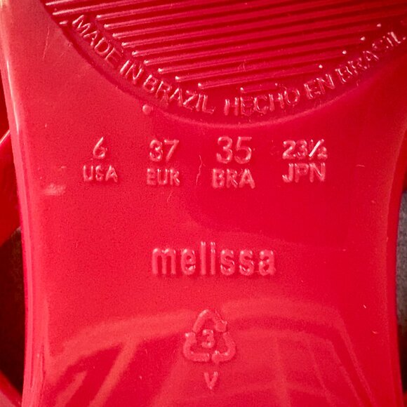 Vivienne Westwood Anglomania for Melissa Heart Flip Flops Like New - Picture 8 of 11